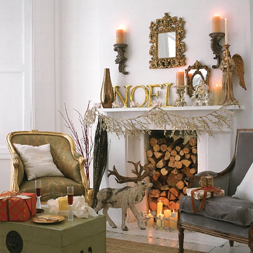 Idées-de-déco-Noël-manteau-cheminée-bougies-bougeoirs