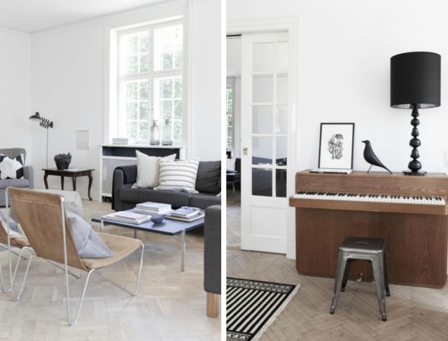 aménagement-déco-scandinave-blanc-rayure-accents-noirs