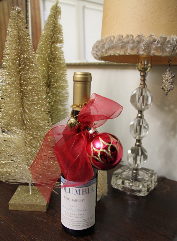 bouteille de vin originale Noël-boule-sapin-artificiel