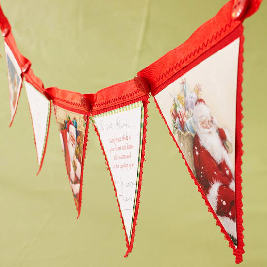 bricolage-cartes-vœux-Noël-guirlande-décorative