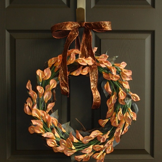 couronne-déco-porte-mini-callas-ruban-doré