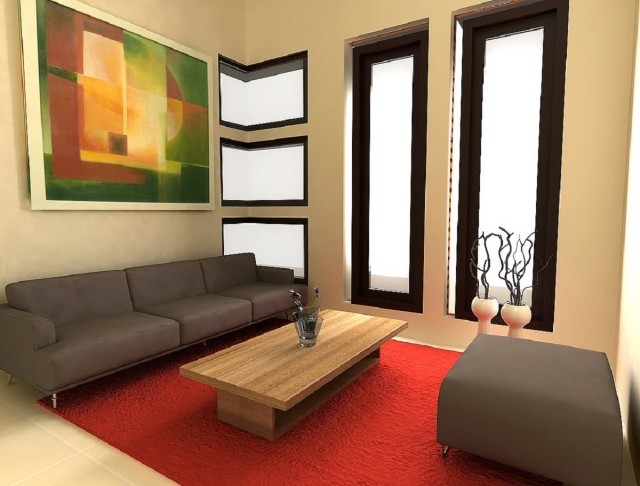 déco-appartement-moderne-idée-originale-canapé-marron-table-basse-bois