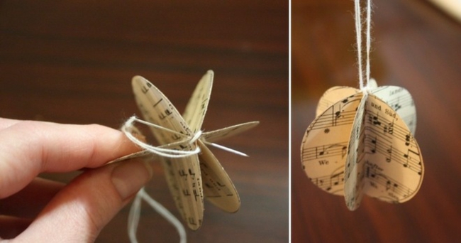 déco d'arbre de Noël déco-arbre- Noël-DIY-papier-musique-tutoriel-jouets-sapin-papier-musique-corde