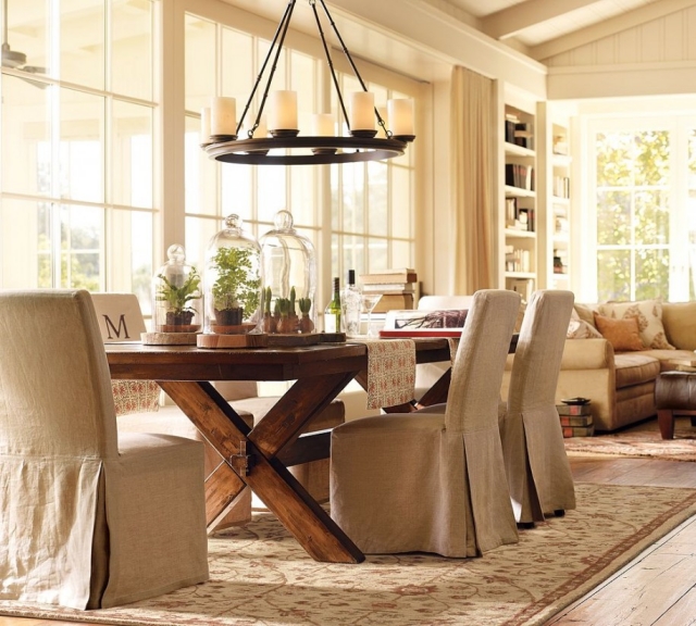 déco-salle-à-manger-idée-originale-table-bois-rectangulaire-chaises