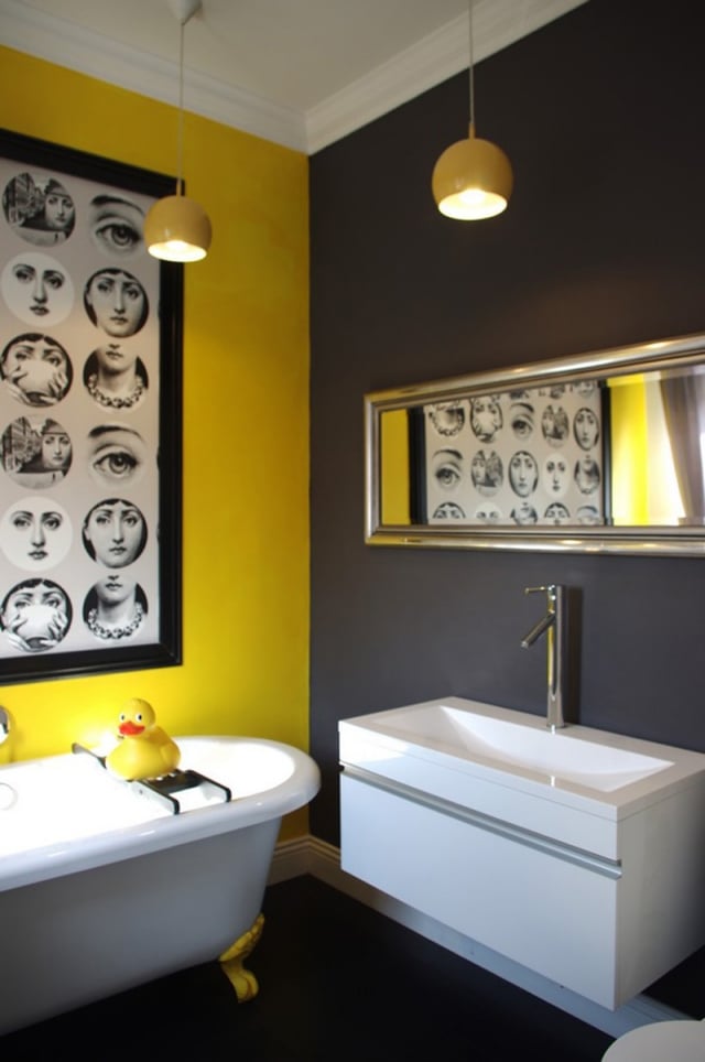 déco-salle-de-bain-idée-originale-couleur-jaune-style-retro