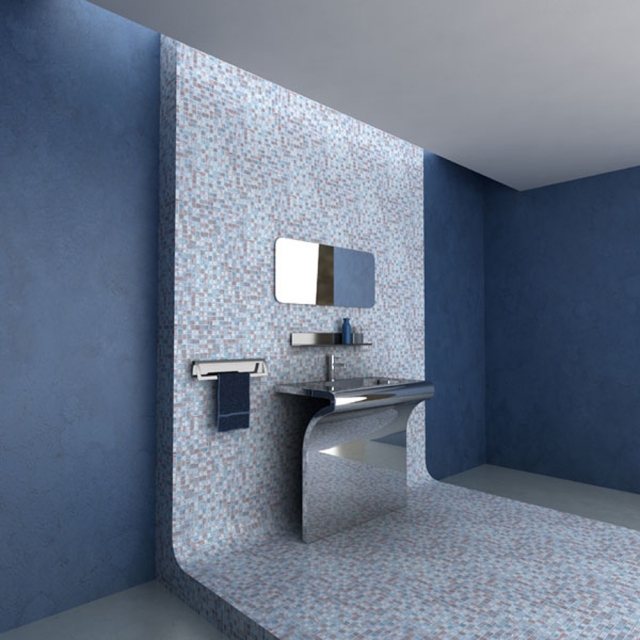 déco-salle-de-bains-idée-originale-bleue-mosaïque