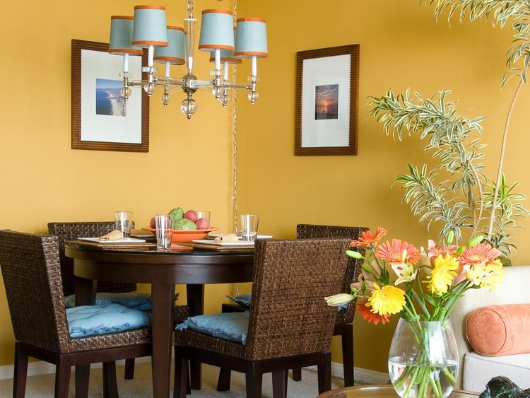 déco-salle-manger-couleurs-incitent-appétit-peinture-murale-jaune