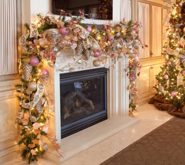 décoration de Noël 2014 cheminée-couleurs-tendres