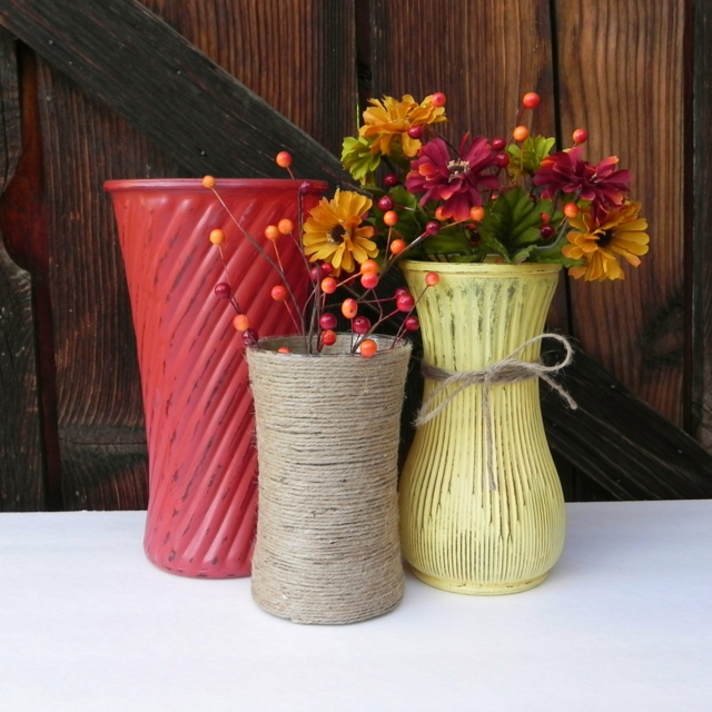 décoration-automnale-DIY-branches-églantier-vases