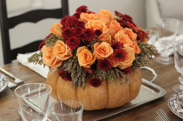 décoration-automnale-DIY-idée-originale-bouquet-fleurs-table