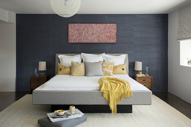 décoration-chambre-à-coucher-mur-tableau-reactangulaire-grand-lit
