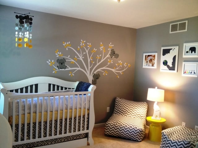 décoration chambre bébé coalas-motif-chevron