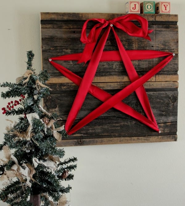 décoration-de-Noël-étoiles-étoiles-rouges-tissue