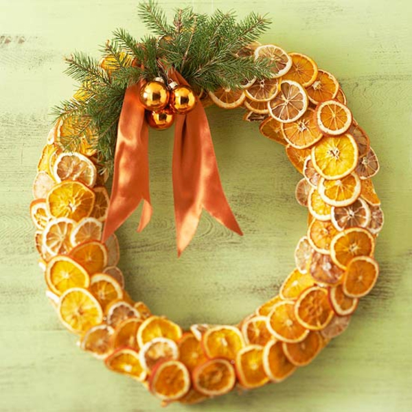 décoration-de-Noël-couronne-porte-fruit-orange