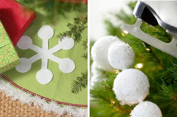 décoration-de-Noël-sapin-boules-décoratives-blanches-flacons-neige