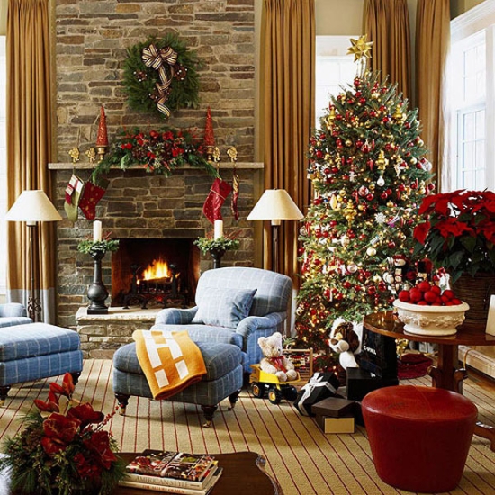 décoration du sapin de Noël couleurs-classiques