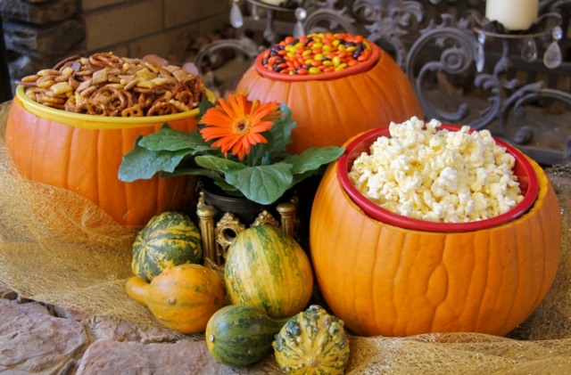 décoration-automnale-DIY-idée-originale-citrouilles-table