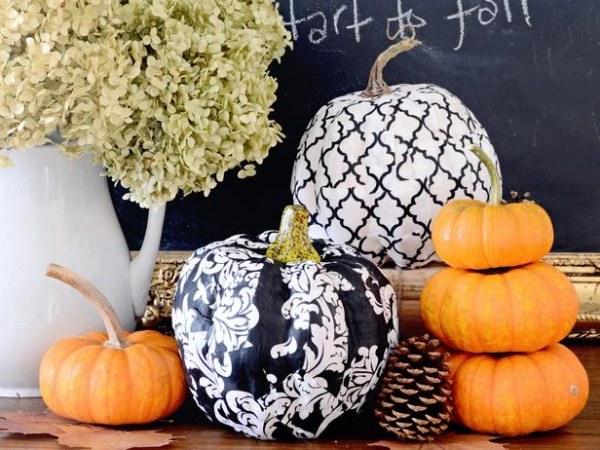 décoration-automnale-DIY-idée-originale-table-citrouilles