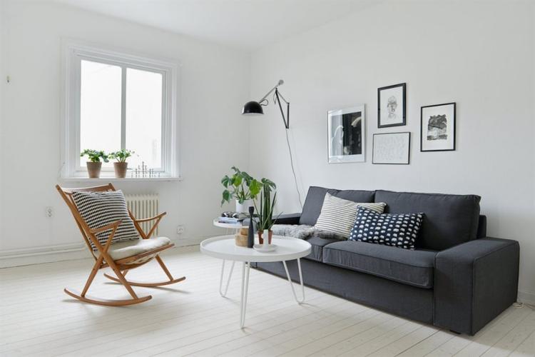 fauteuil-bascule-bois-massif-design-scandinave-canapé-droit-gris