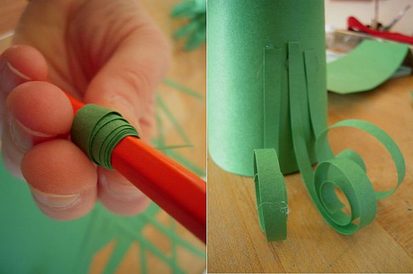 idée-bricolage-sapin-Noël-original-DIY-papier-vert