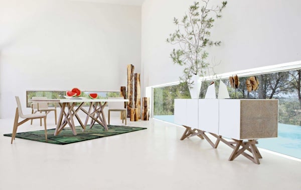 idée-originale meubles salle à manger Roche-Bobois-table-chaises-originales