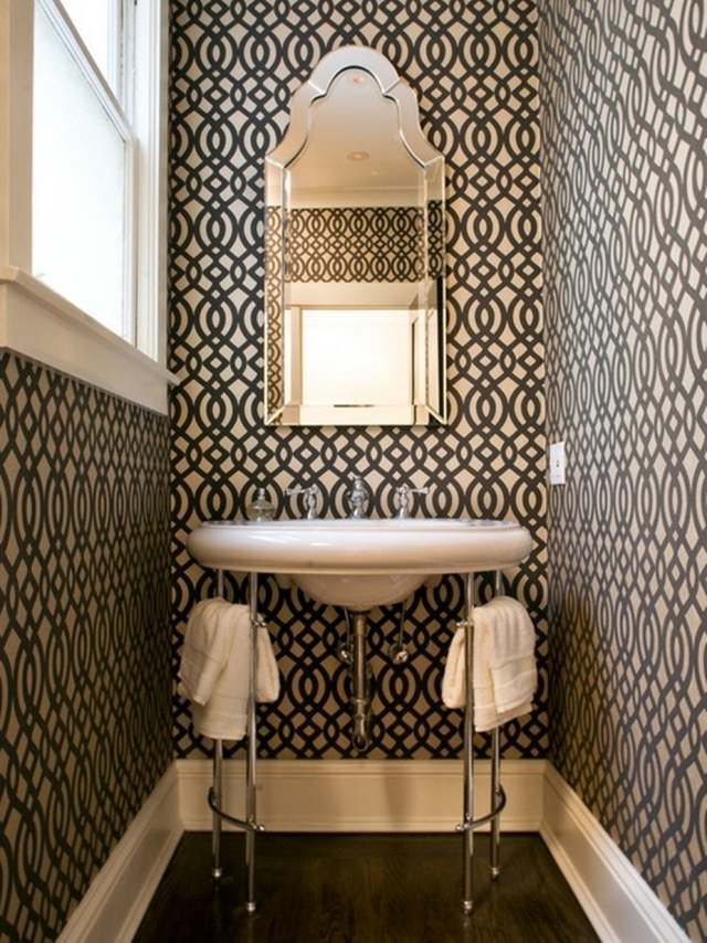 Idées déco salle de bains 20 papiers peints modernes Bains Petite de décor salle