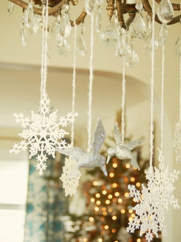 idées de décoration pour Noël vintage-flocons-oiseaux