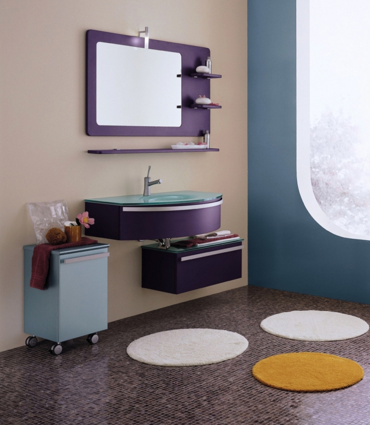 idées-salle-bains-carpets-peinture-beige-meuble-lavabo-carrelage-sol