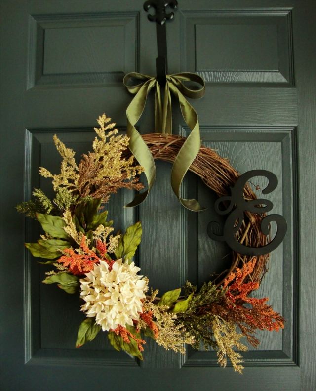 idée de déco en automne couronne-porte-naturelle
