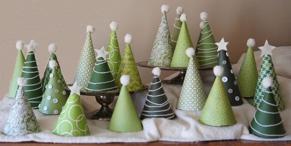 idée-originale-bricolage-sapins-Noël-DIY-cônes