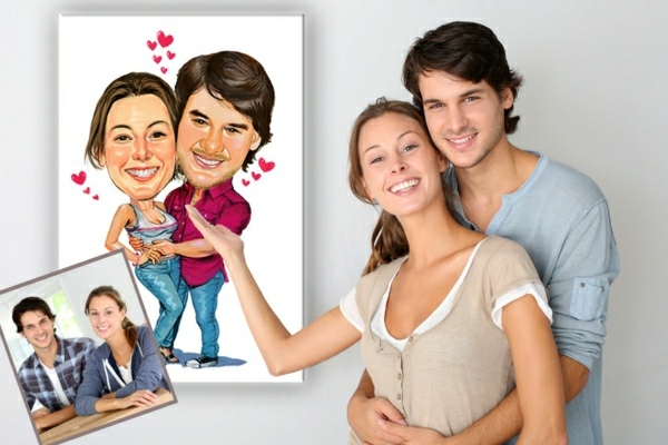 idée-originale-cadeau-homme-caricature-couple