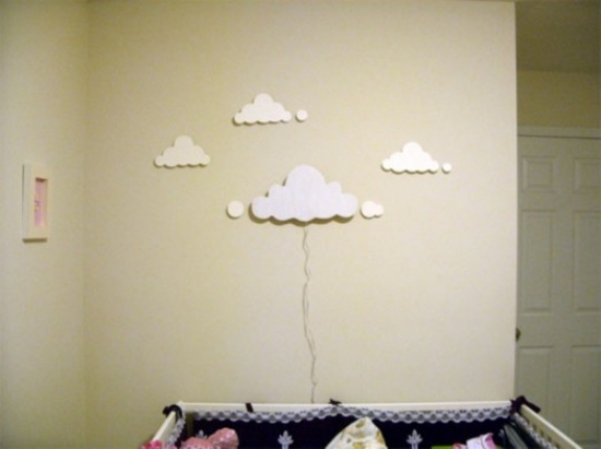 luminaire pour la chambre enfant applique-murale-nuages