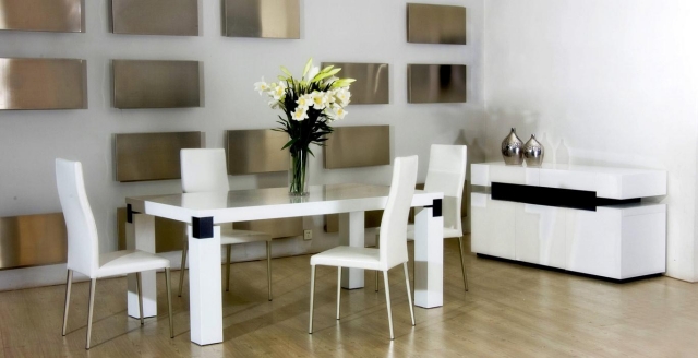meuble-salle-à manger-table-rectangulaire-blanc-chaises
