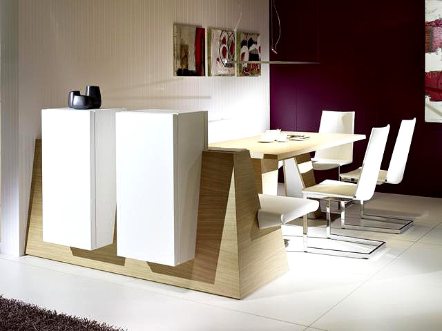 meuble-salle-à manger-table-rectangulaire-chaises-déco-murale
