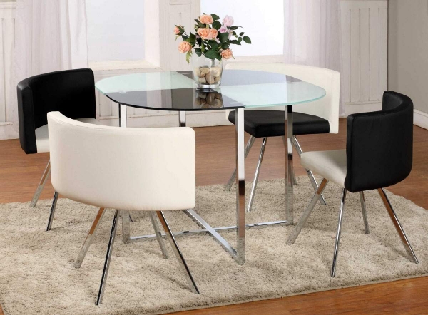 meubles salle à manger  forme-ronde-chaise-tapis-couleur-beige