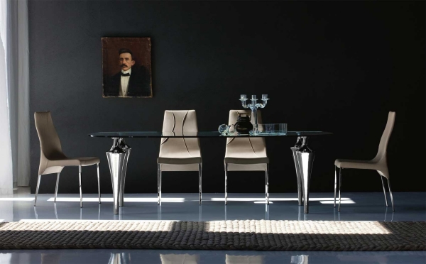 meubles-salle-à-manger-table-rectangulaire-verre-chaises