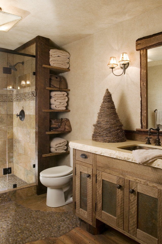 meubles salle de bain bois-style-rustique-moderne