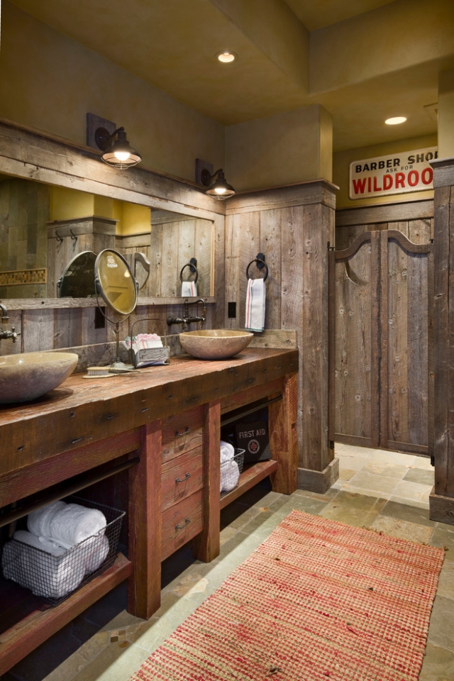 meubles salle de bain rustique déco-esprit-vintage