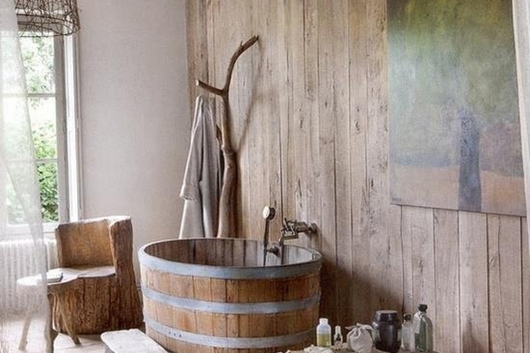 Meubles salle de bain et décoration dans le style rustique