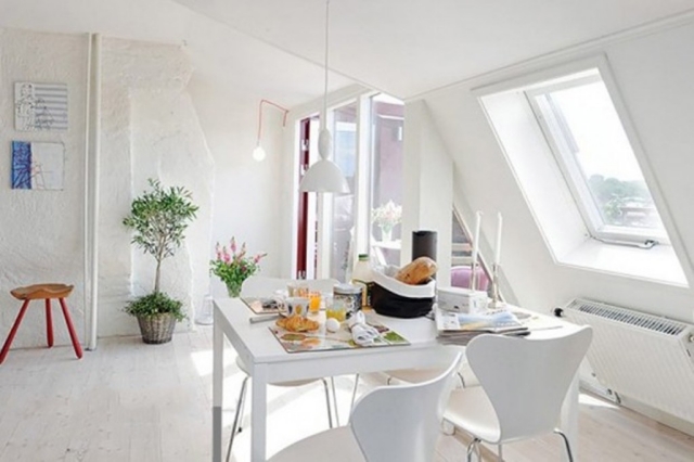 meubles-scandinaves-idée-originale-salle-manger-couleur-blanche