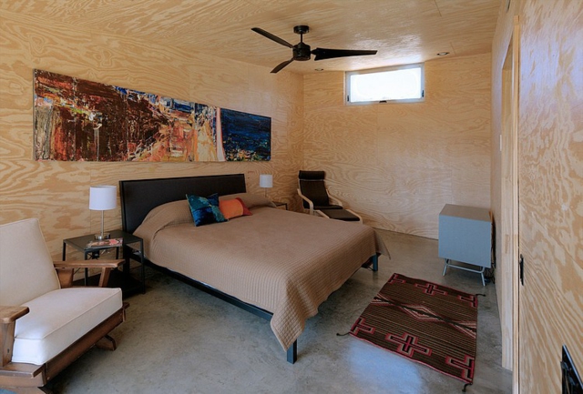 moderne-décoration-chambre-à-coucher-mur-imitation-bois