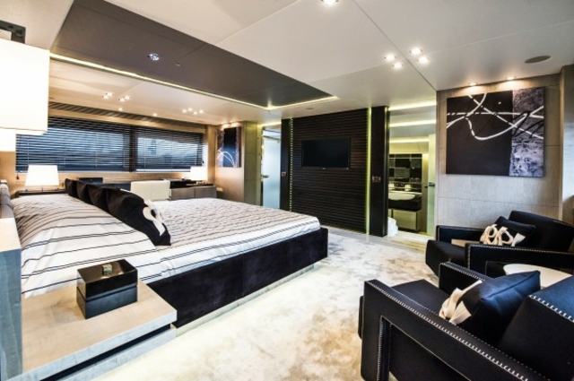 moderne-décoration-chambre-à-coucher-tableau-grand-lit