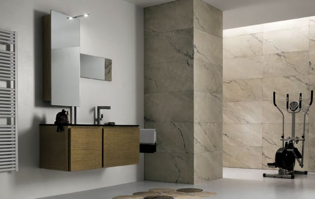 modernes idées salle de bains collection-Ibisco-miroir-rectangulaire