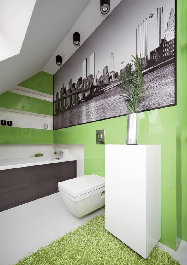 salle de bain contemporaine déco-murale-éclairage