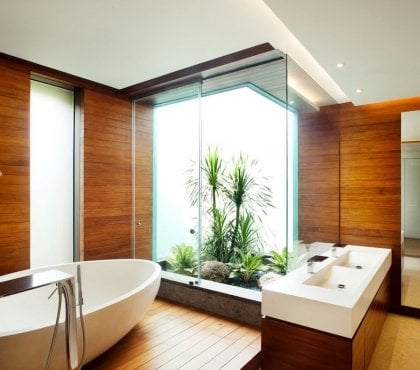 salle-bains-bois-murs-sol-revêtement-bois-massif-confort-visuel