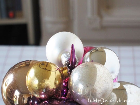 sapin-Noël-artificiel-DIY-original-boules-Noël-sommet-arbre-boules-petites sapin de Noël artificiel
