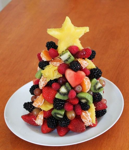 sapin de Noël original DIY-fruits-déco-table
