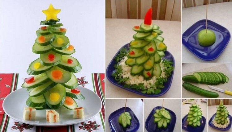 sapin-Noël-original-comestible-faire-soi-même-concombres