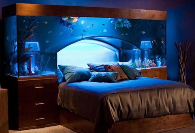 tête-de-lit-originale-chambre-à-coucher-grand-lit-aquarium