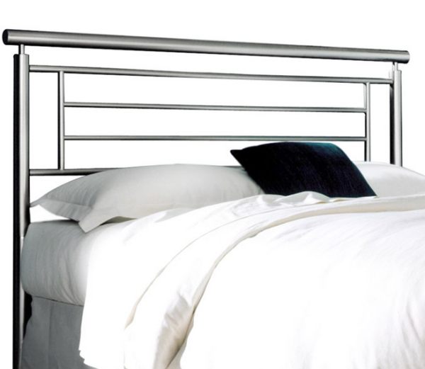 tête-lit-moderne-20-belles-idées-métallique-satiné-brossé tête de lit moderne